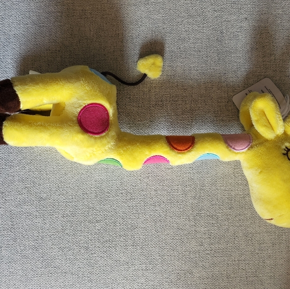 Giraffe kids plushie toy blue and yellow new with tag - Picture 3 of 6